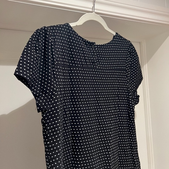 Anthropologie Maeve Cap Sleeve Shift Polka Dot Dress - Picture 7 of 12